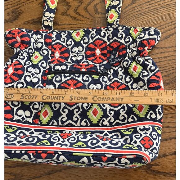 Vera Bradley Retired Sun Valley Cotton Orange NavyTote - Picture 5 of 5